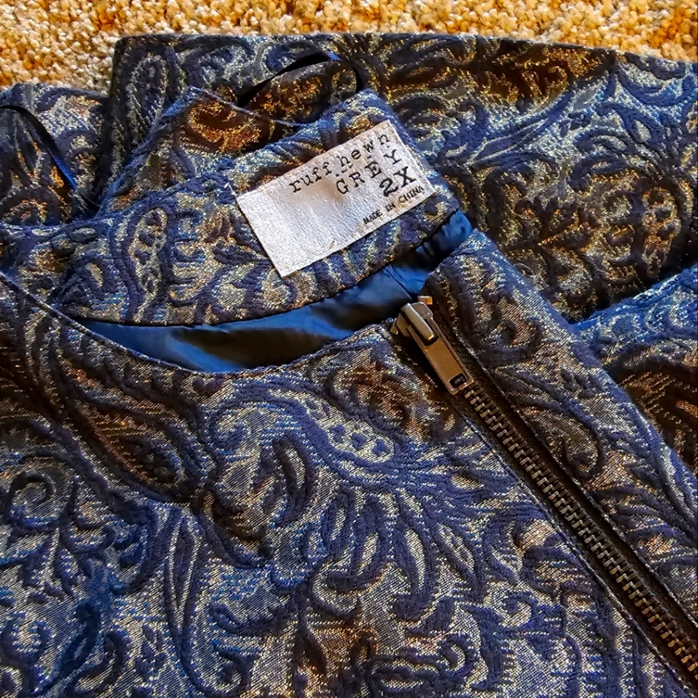 RUFFHEWN GREY Blue & Gold Blazer